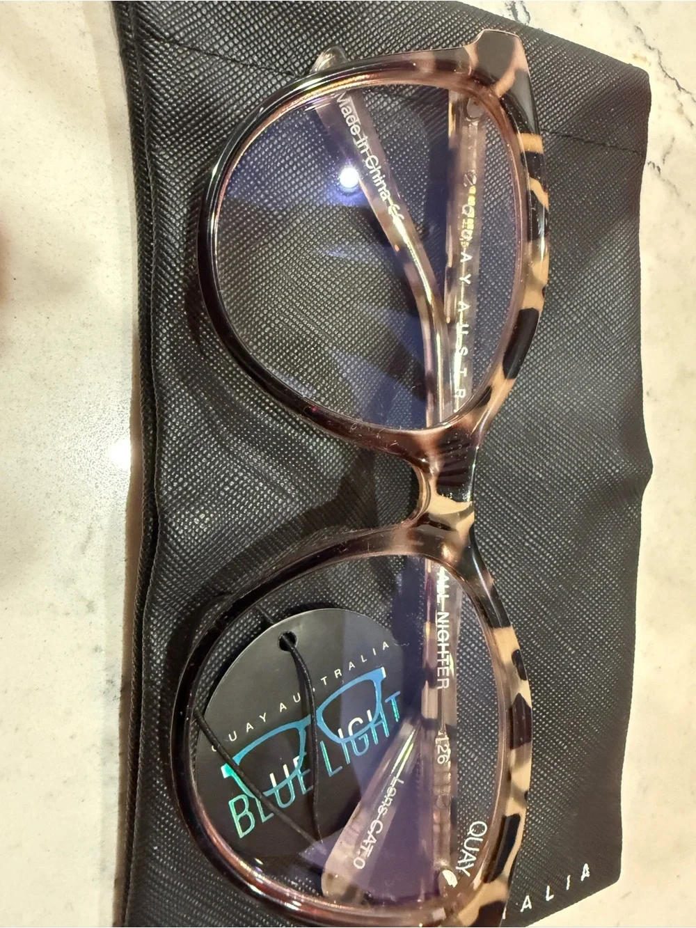 Quay Australia Tortoiseshell Brown Blue Light Glasses